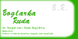 boglarka ruda business card